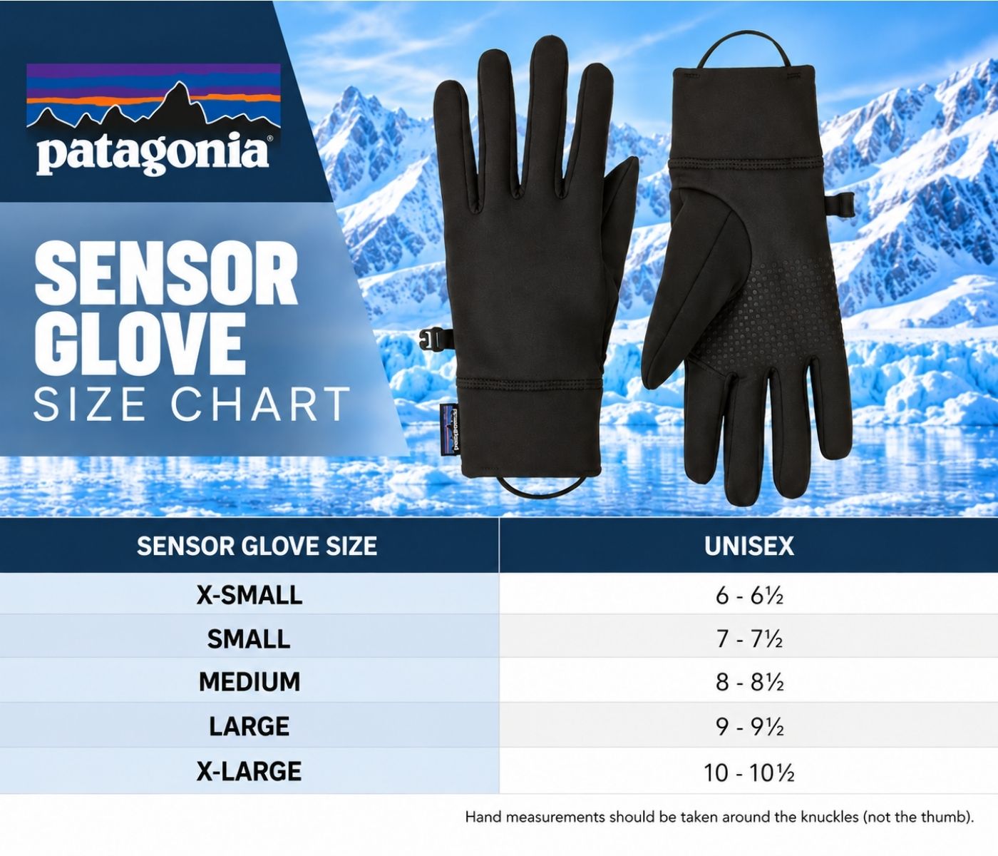 Sensor Gloves Size Chart
